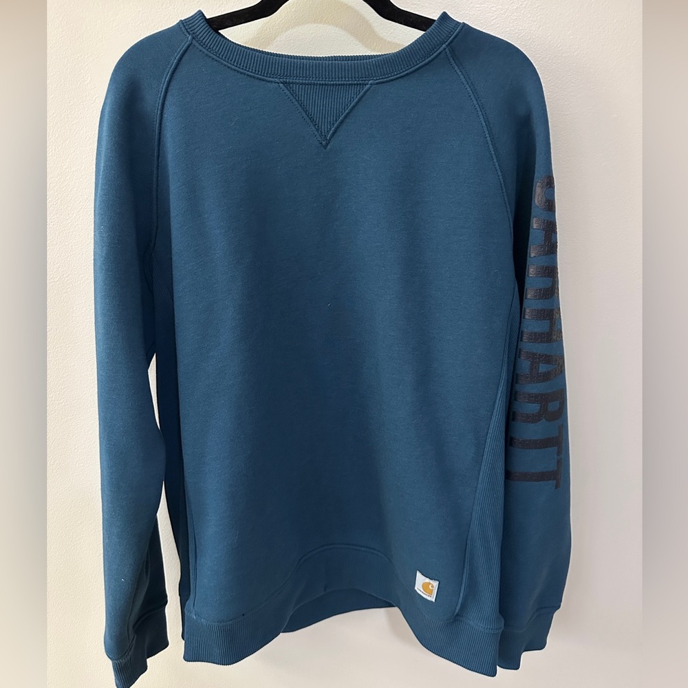 XL Carhartt Teal Relaxed Fit Crewneck Sweatshirt - BRAND NEW!